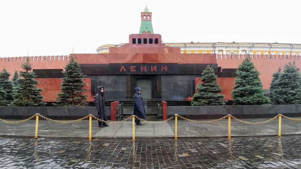 The centenary of the Revolution saw public discussions in Russia about burying Lenin's body and destroying the mausoleum where it is displayed. The idea was backed by Chechen President Ramazan Kadyrov [Mariya Petkova/Al Jazaeera]