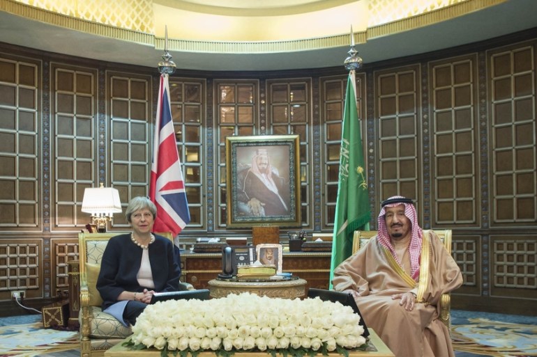 British PM Theresa May in Saudi Arabia