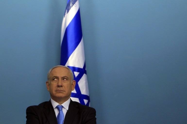 Netanyahu Israeli flag Reuters