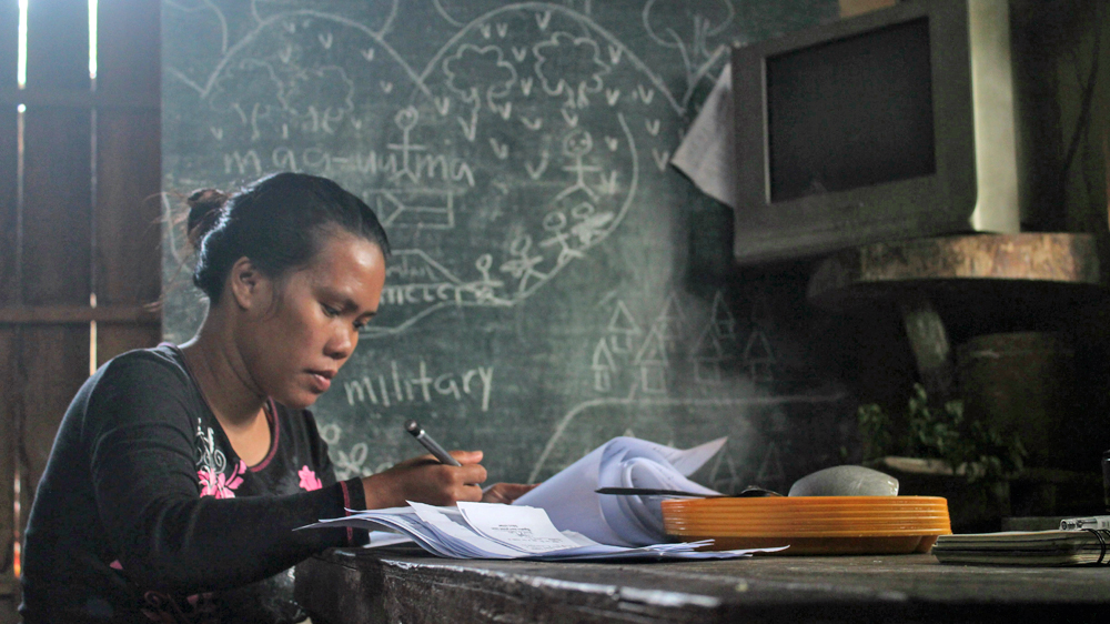 Vivien Pepito, one of the school's teachers, cannot forget her ordeal [Mick Basa/Al Jazeera]