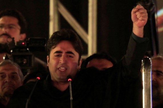 Bilawal Bhutto Zardari, Chairman of the Pakistan Peoples Party (PPP), speaks during a gathering to mark the 50th anniversary of party''s foundation in Islamabad