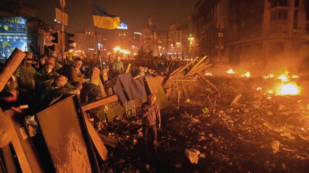 The unrest forced Yanukovich to resign in February 2014 [File: Jeff J Mitchell/Getty Images]