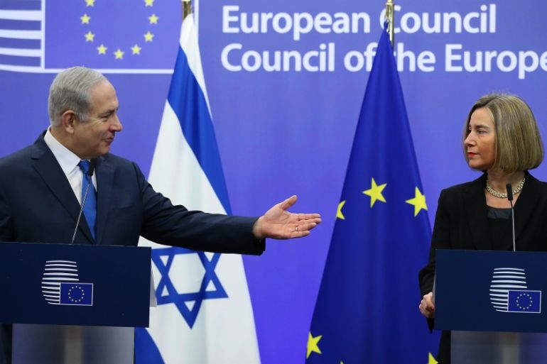 Israeli PM Benjamin Netanyahu in Brussels