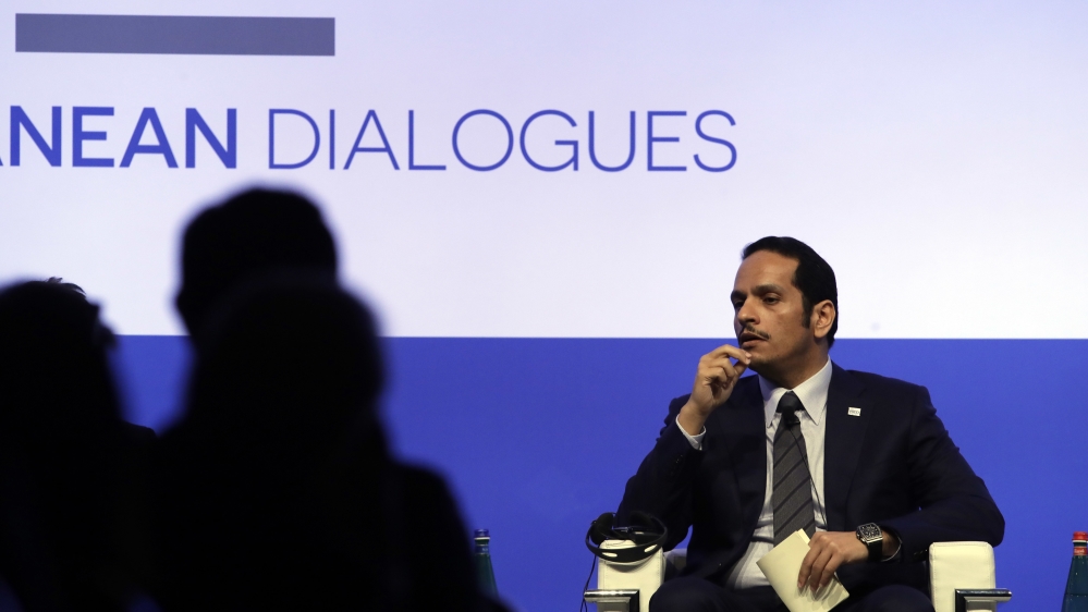 Qatar's FM Sheikh Mohammed bin Abdulrahman Al Thani said it was important for countries to work together [Alessandra Tarantino/AP]