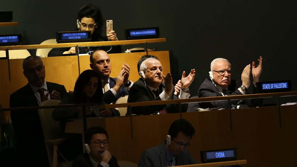 The UN vote condemning the US decision on Jerusalem passed 128-9 [Spencer Platt/AFP]
