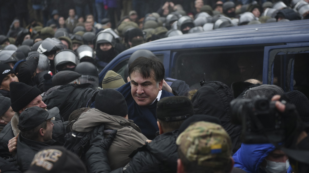 Saakashvili appealed for help to the European Union [Oleh Tereshchenko/Reuters]