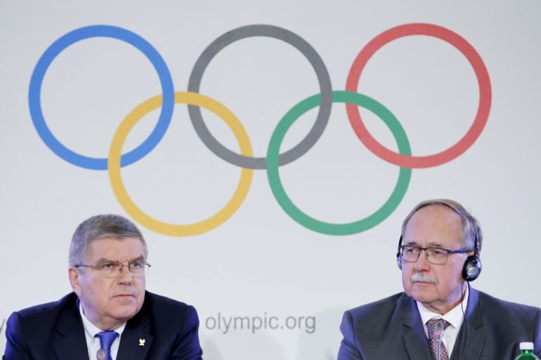 International Olympic Committee announces its decision on sanctions for Russian athletes, in Lausanne