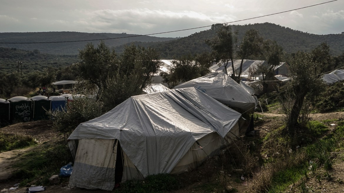 Refugees in Greece’s Lesbos left in the cold and rain [Patrick Strickland/Al Jazeera]
