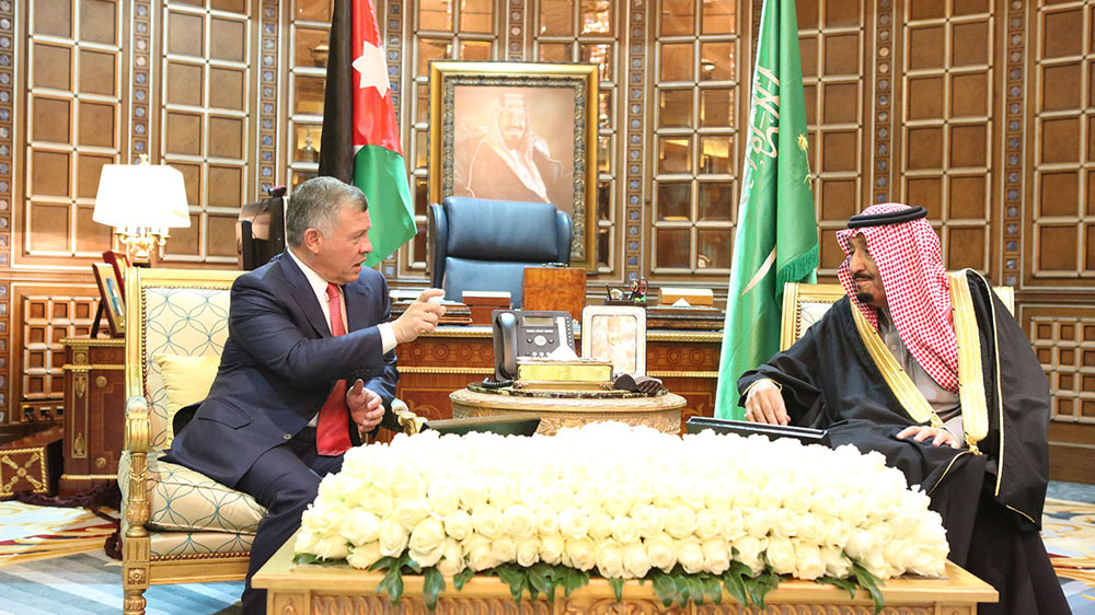 King Abdullah II held talks with King Salman bin Abdulaziz of Saudi Arabia on Tuesday [Courtesy: Petra news agency]