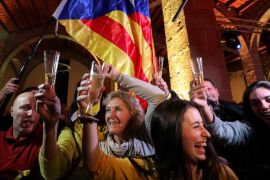 Catalonia election celebration Reuters