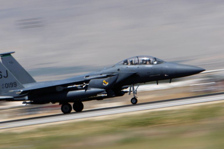 A US Air Force F-15E fighter