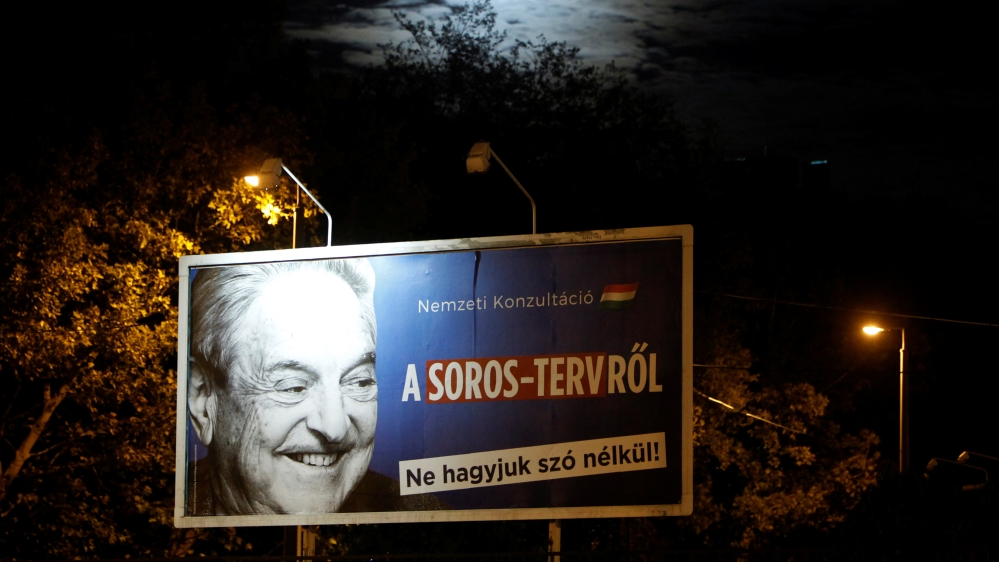 Hungary's Fidesz party launched a smear campaign against philanthropist George Soros [Bernadett Szabo/Reuters]