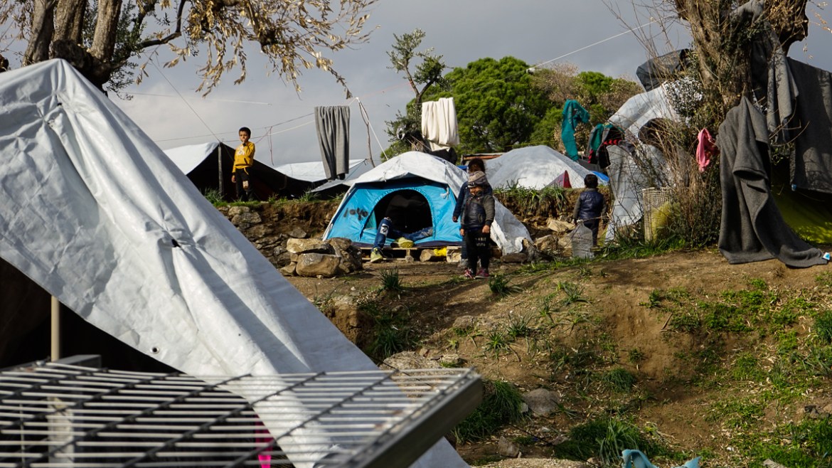 Refugees in Greece’s Lesbos left in the cold and rain [Patrick Strickland/Al Jazeera]
