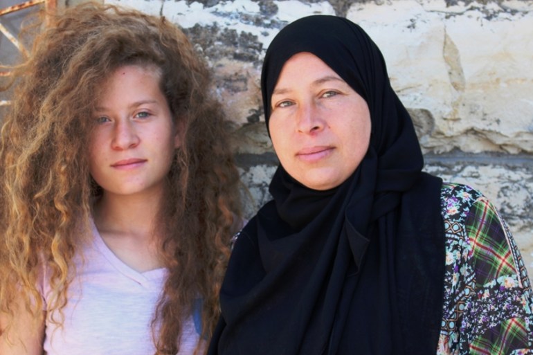 Ahed Tamimi and her mother Nariman