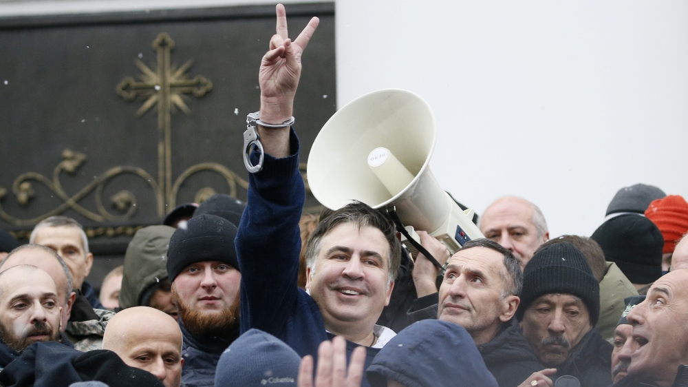Saakashvili's political arena became larger after becoming stateless [Gleb Garanich/Reuters]