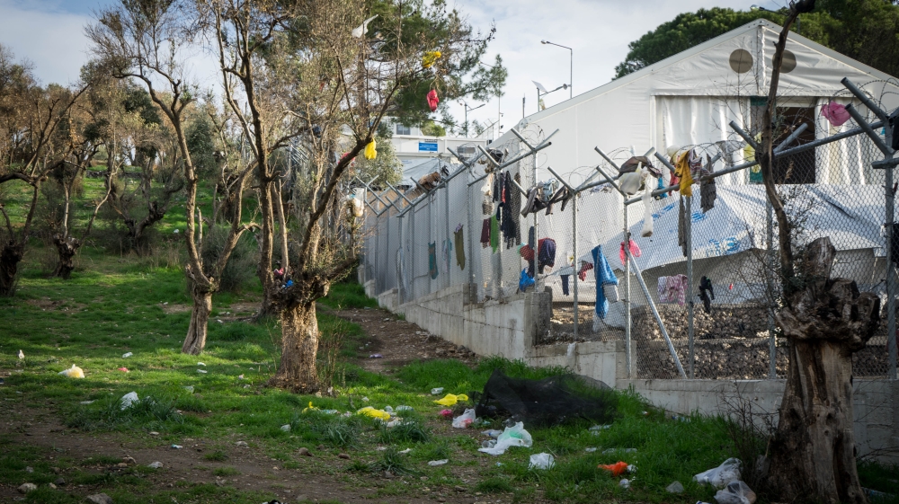Of the 8,500 refugees on Lesbos, more than 6,000 live in Moria, which residents have described as a 'prison' [Patrick Strickland/Al Jazeera]