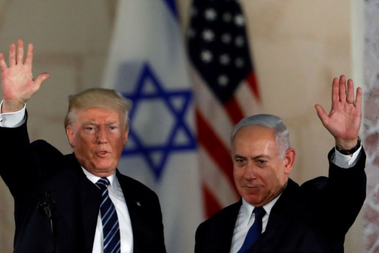 Trump Netanyahu in Jerusalem Reuters