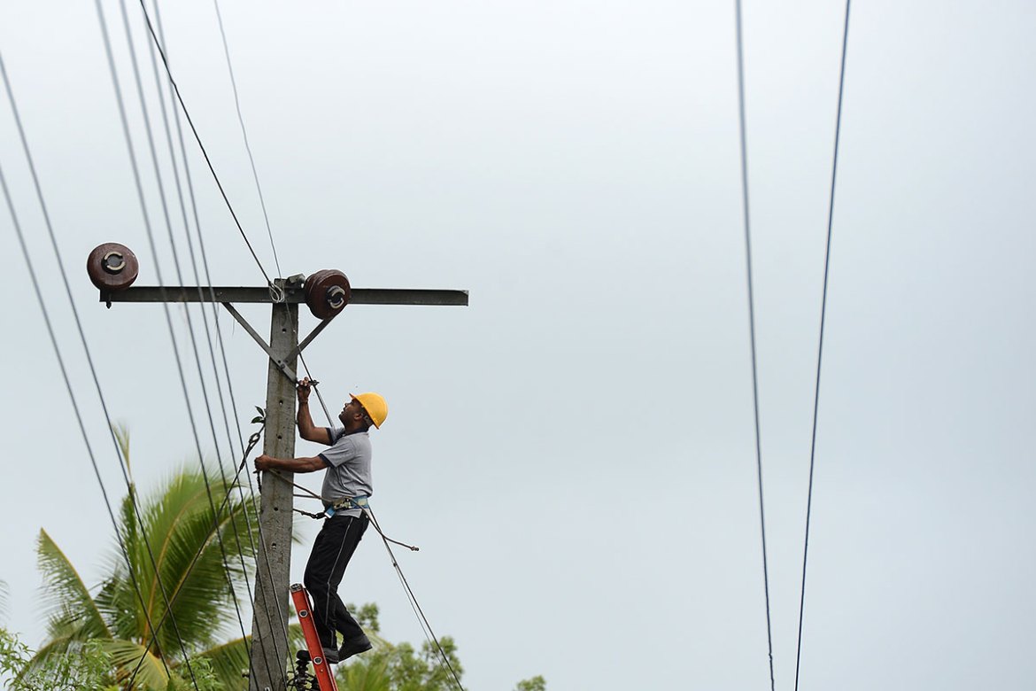 Wind damage caused power outages for up to two days in many cities in Sri Lanka.