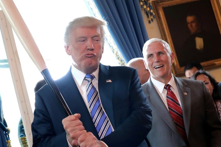 Donald Trump baseball bat Reuters