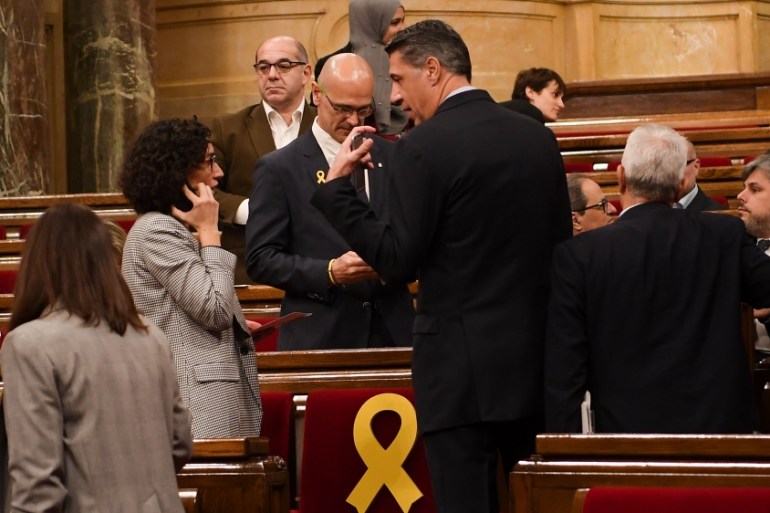 First Session Of The New Catalan Parliament Is Held