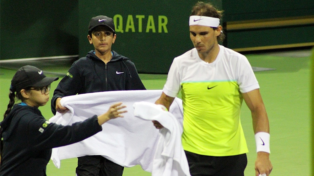 Nadal is notorious for receiving time violations during matches [Saba Aziz/Al Jazeera] 