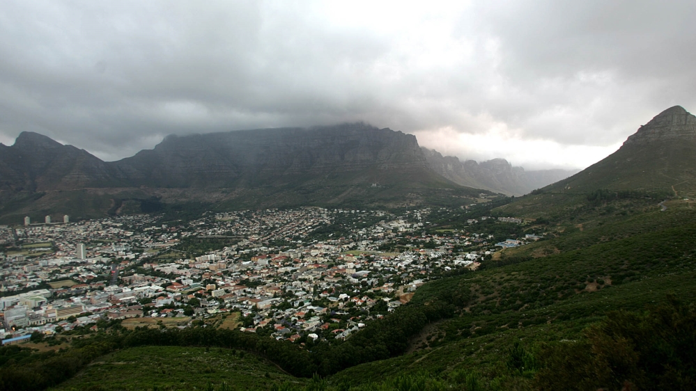 Cape Town sits in a natural bowl, making it a catchment area for the winter rains which have traditionally fallen on the city [Obed Zilwa/AP]