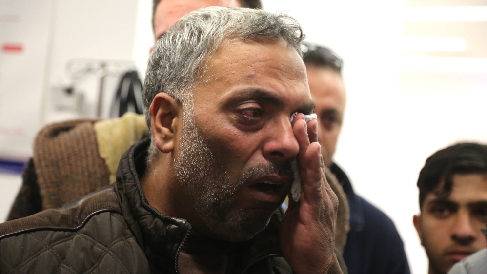 Father of Musab mourns his son's death at the Istishari hospital in Ramallah [Anadolu/Issam Rimawi] 
