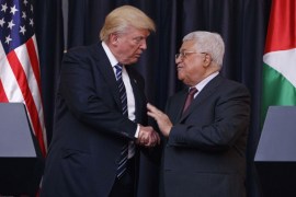 Trump and Mahmoud Abbas