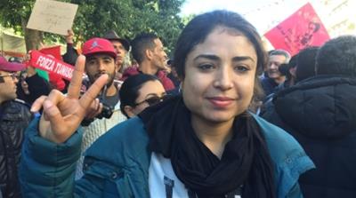 'We can't wait any longer,' says Tunisia protest leader Warda Atig [Jillian Kestler-D'Amours/Al Jazeera]