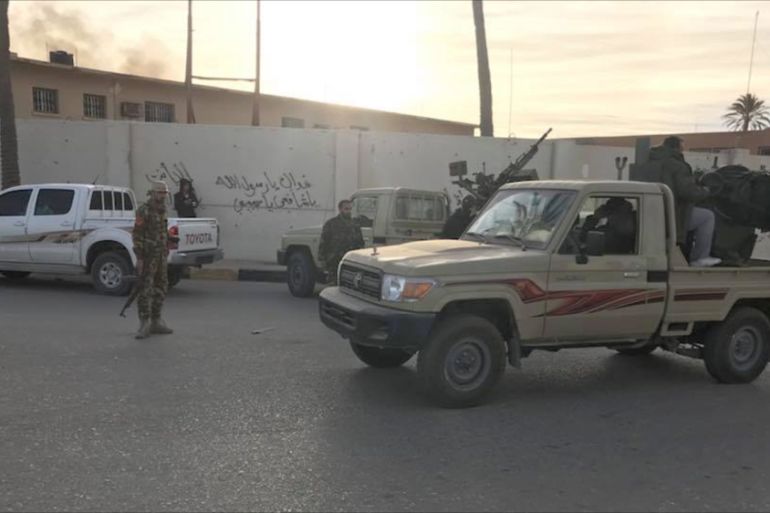 Clashes rage in an area around the Libyan capital Tripoli