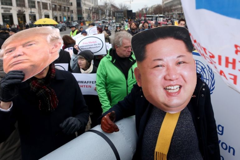 Activists Protest U.S.-North Korean Nuclear Tensions