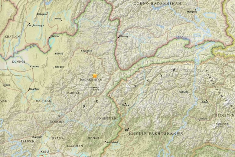 Earthquake map USGC
