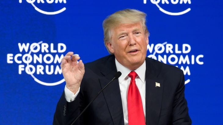 DO NOT USE - US President Donald Trump at the World Economic Forum in Davos