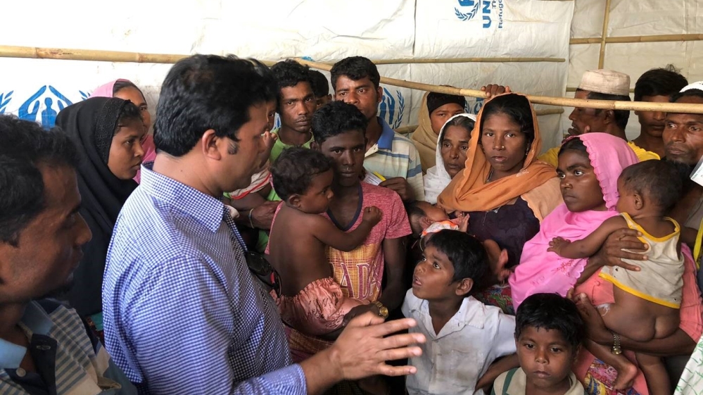 Tun Khin visited camps in Bangladesh last week [Courtesy: Tun Khin]