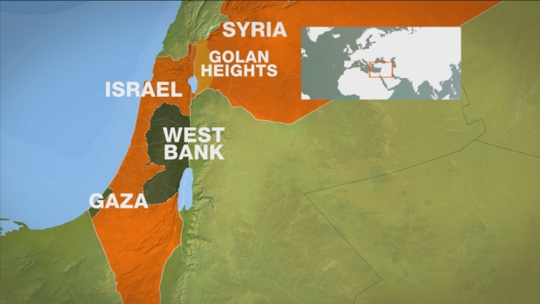 Israel, Cisjordania, Gaza, Altos del Golán, Siria