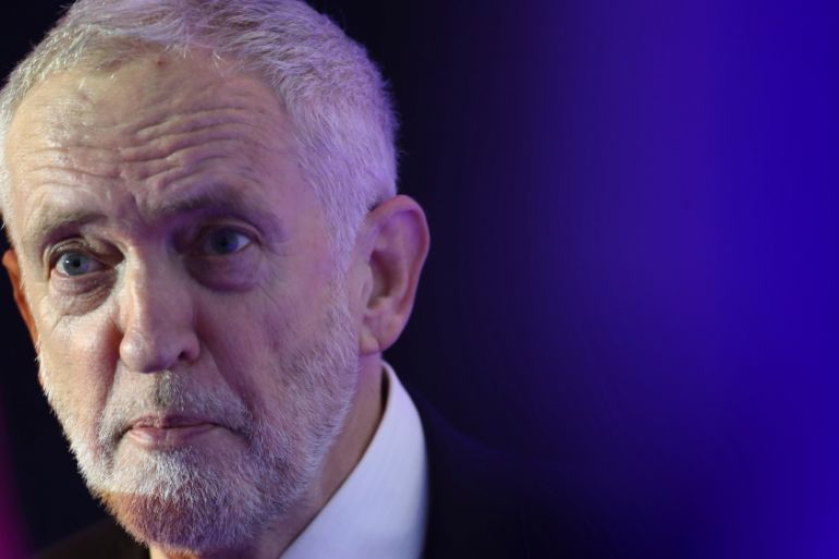 Britain''s opposition Labour Party leader Jeremy Corbyn answers questions after speaking to the EEF Manufacturer''s Organisation, in London