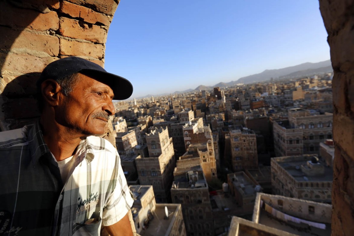 Though lucky to escape Yemen’s embattled governorate of Taizz, Ahmed Saleh Ali sits on a rooftop terrace in Sana’a’s Old City, longing to return home. He arrived in Sana’a more than a year ago togethe