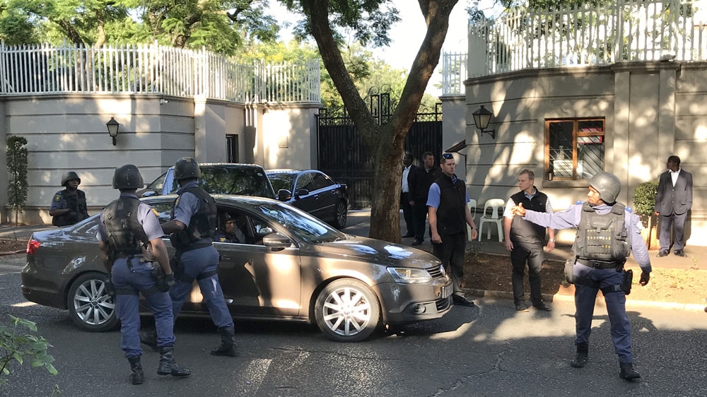 South African authorities also raided the Gupta family compound in Johannesburg in February [EPA]