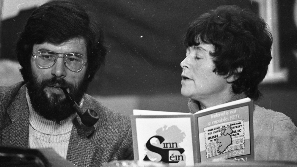 Gerry Adams with Christy Burke, Sinn Fein's candidate in Dublin Central, in 1983 [Independent News and Media/Getty Images]