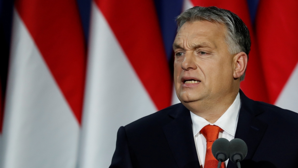 Viktor Orban delivers the annual state of nation address [File: Bernadett Szabo/Reuters] 
