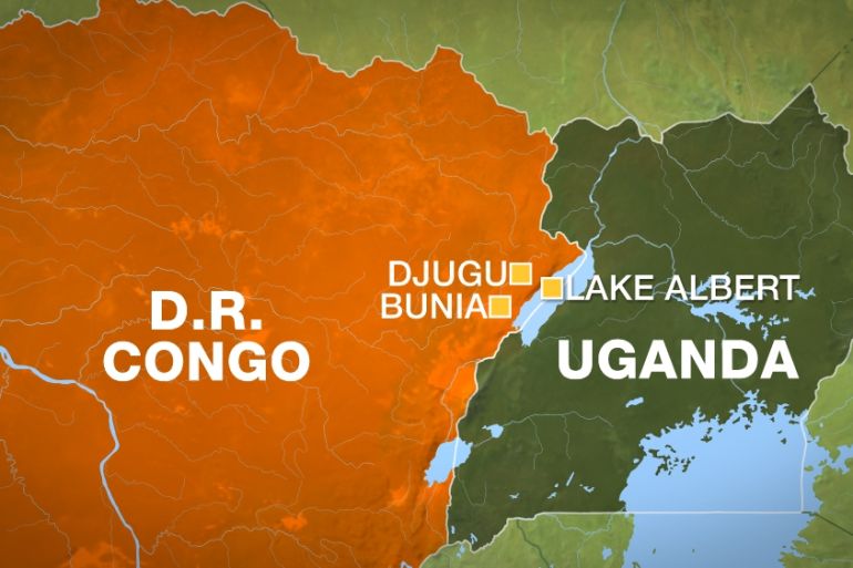 DRC conflict Uganda Map