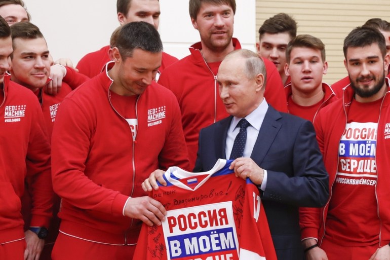 Putin - Russian athletes