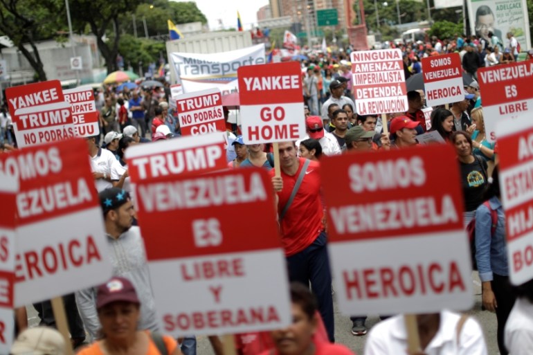Caracas Trump protest