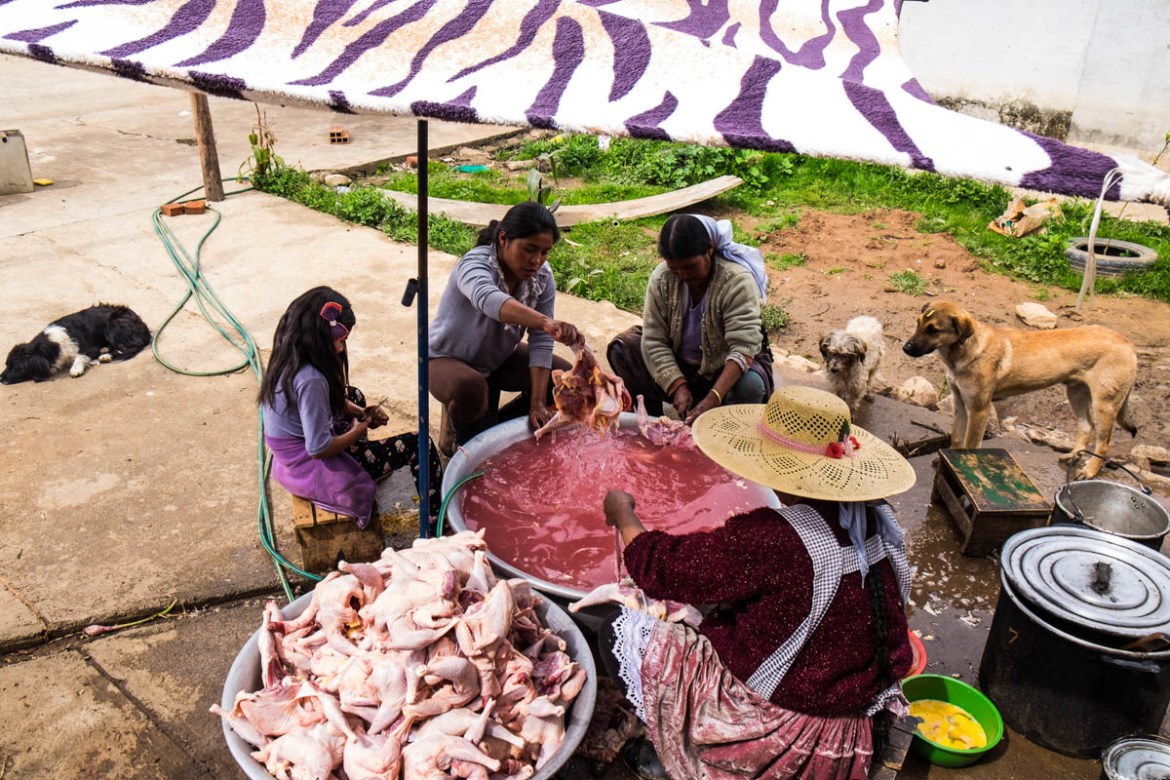 On Friday Trinidad Cossío from Virvini will sell chicharron de pollo, a Bolivian chicken dish, at the local market in Tiraque 31-1-2018). Women often rely on a women’s network if they need help. For