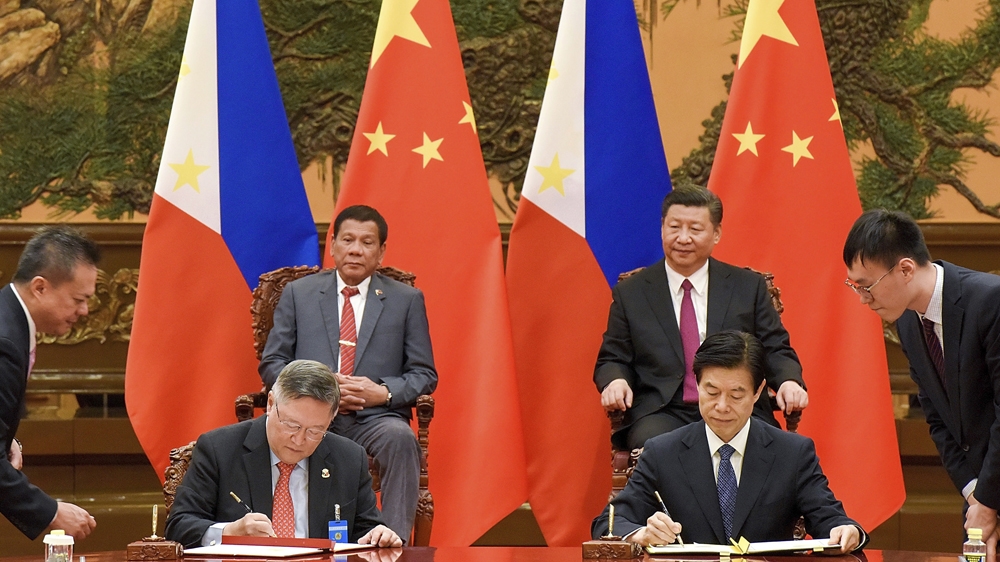 In his first year in office, Duterte visited China while pointedly avoiding Philippine ally, the US [AP]