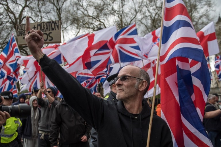 The English Defence League And Britain First March In London
