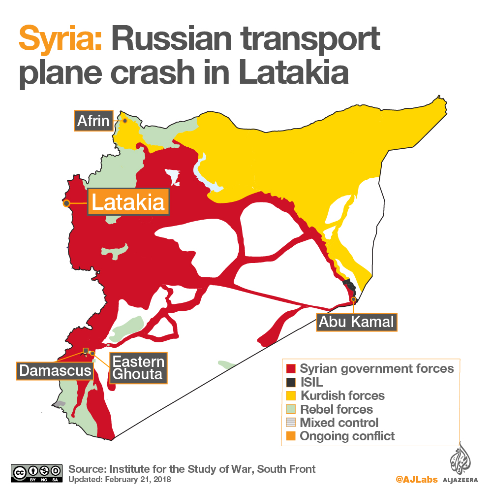 Russian plane crash in Latakia [Al Jazeera]