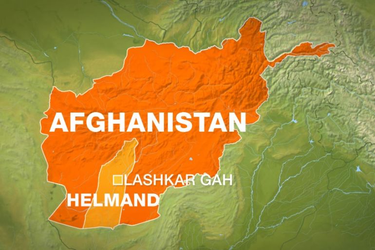 Map of Helmand province Afghanistan