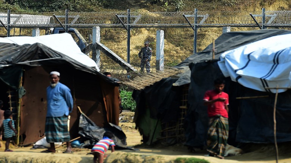 Earlier this month, Myanmar deployed 200 troops to its border with Bangladesh [Munir Az Zaman/AFP]