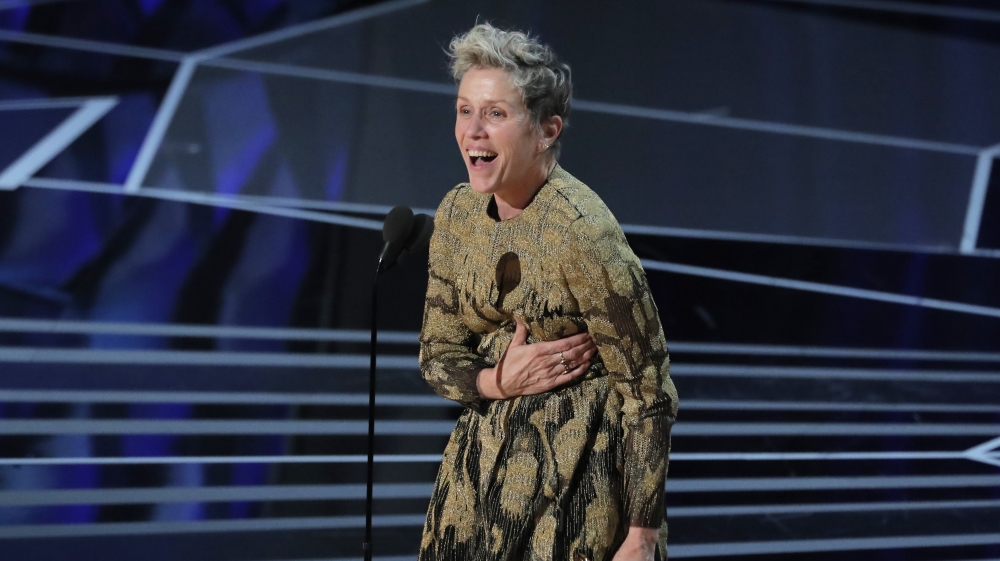 Frances McDormand wins the Best Actress Oscar for Three Billboards Outside Ebbing, Missouri [Lucas Jackson/Reuters]